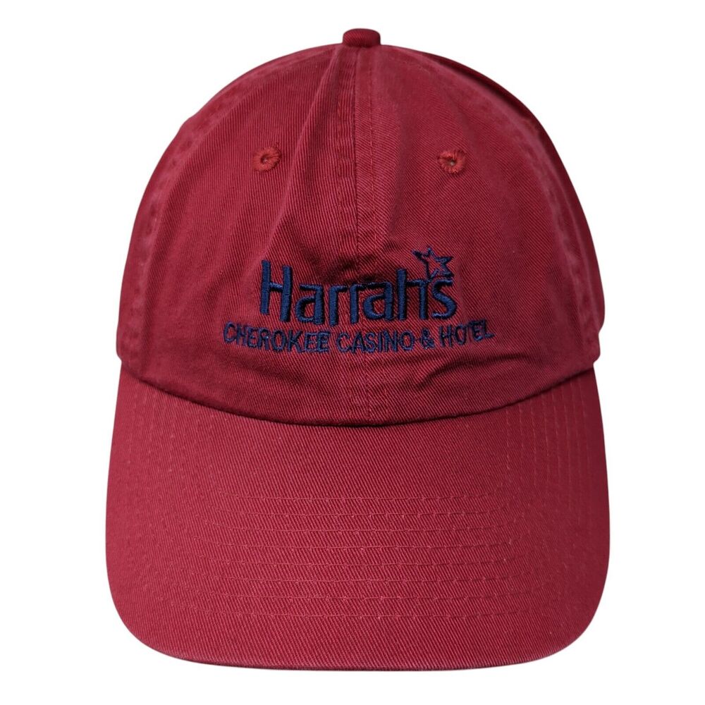 Harrah's Cherokee Casino & Hotel Strapback Hat Red One Size Embroidered